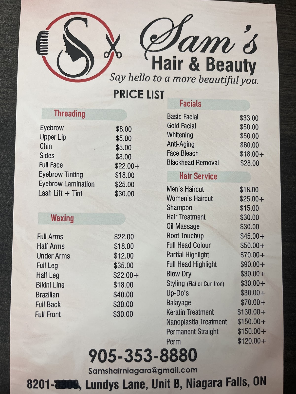 Sams Hair & Beauty - Salon