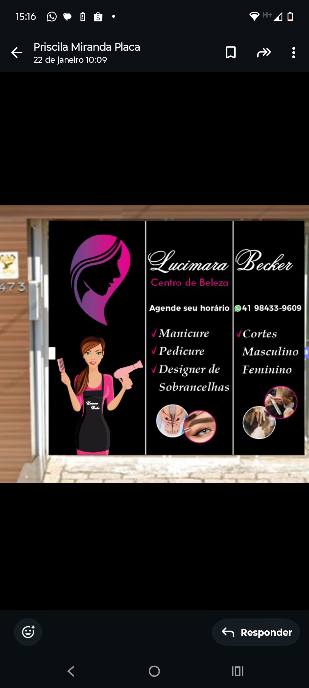 Lucimara Becker, centro de beleza