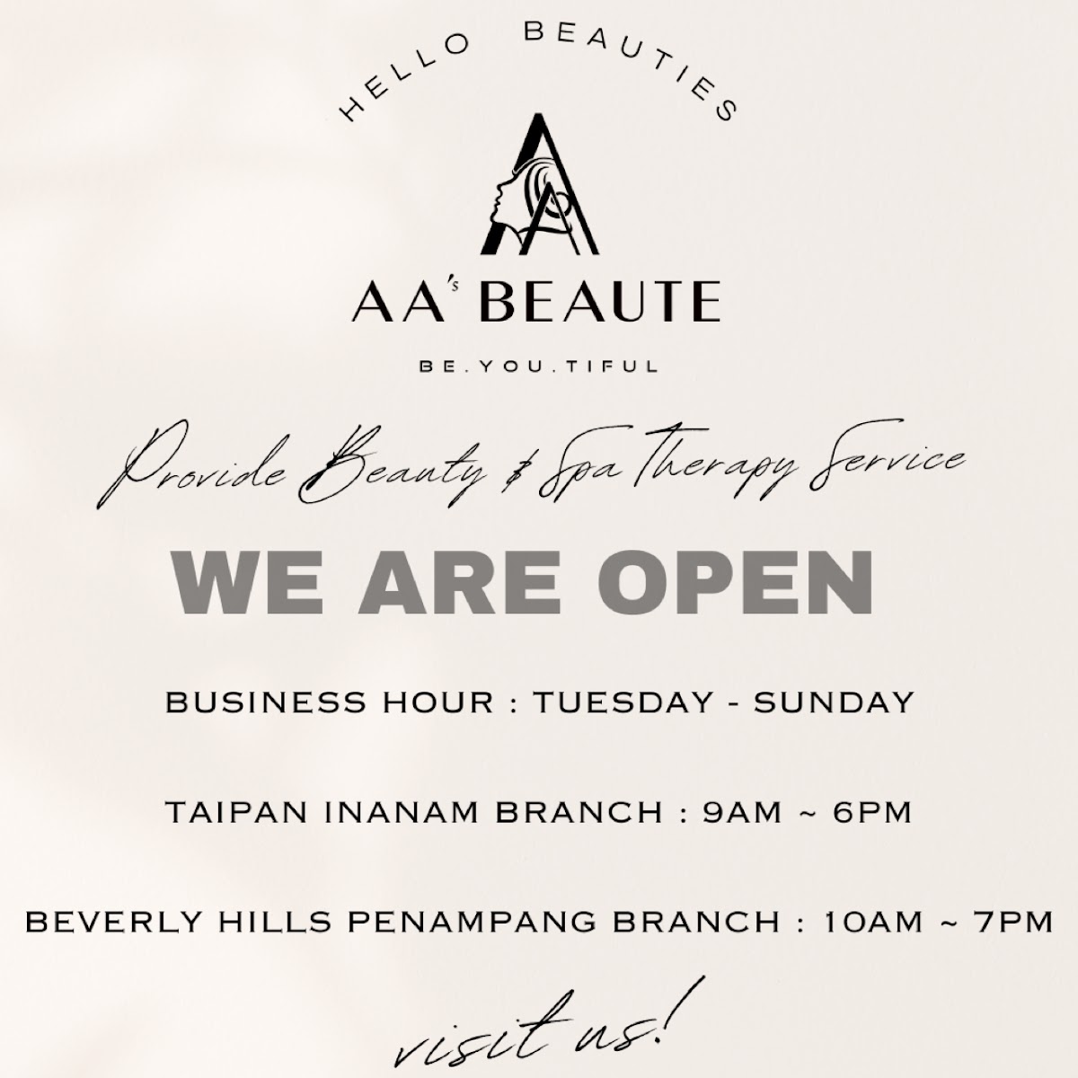 AA's BEAUTE BRANCH BEVERLY HILL,BUNDUSAN PENAMPANG